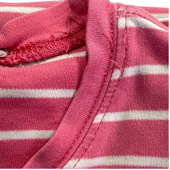 White Stag Crew Neck Tee Shirt Pink White Stripes Measurements Included - Picture 4 of 12